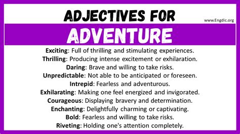 adventure synonym|words to describe an adventure.